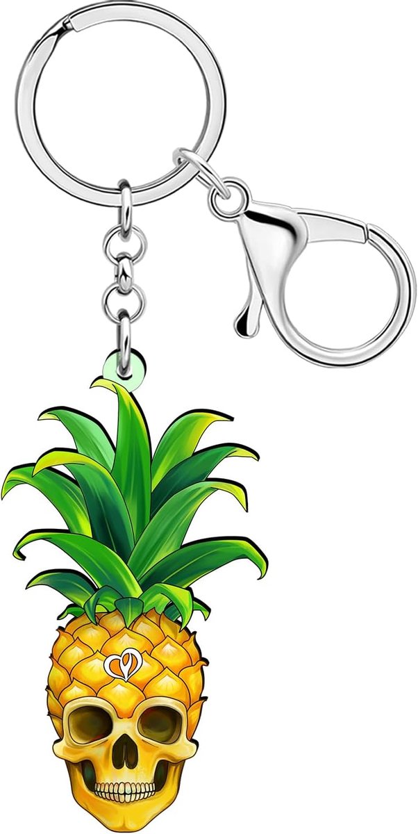 Margarita Ananas Sleutelhanger Fruit Sleutelhanger Ananas Geschenken Voor Vrouwen Meisjes Accessoires Cocktail Glas Charms