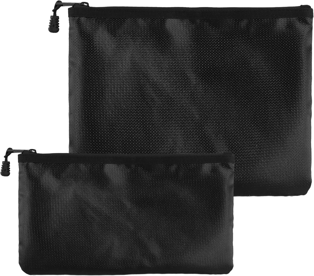 Documententas set, 2 stuks, 34 x 25 cm en 28 x 15 cm, waterdicht, vuurvaste portemonnee met ritssluiting, siliconen glasvezel, tot 400 °C, voor documenten, geld, paspoort