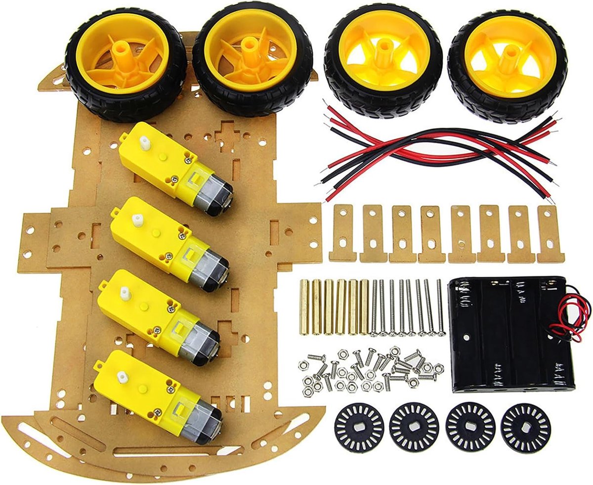 Car Robot, 4wd Smart Robot Car Chassis Kit Goed Richtingsvermogen Flexibel Draaien voor Entertainment