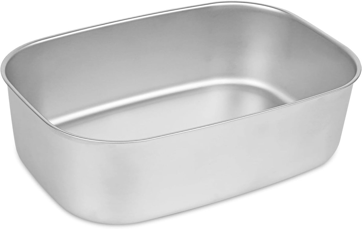 304 roestvrijstalen binnenbak voor elektrische lunchbox, compatibel met de 1,5L SOHIDA elektrische lunchbox, uitneembaar en herbruikbaar dienblad, vervangende voedselbak (zilver)
