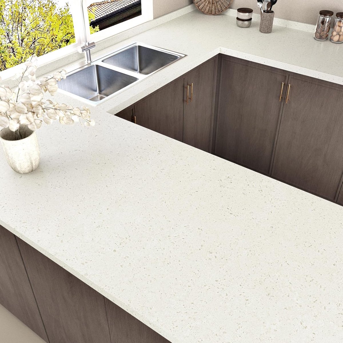 Behang voor aanrecht keuken graniet behang zelfklevend vinyl waterdicht keukenwerkblad behang rol 40 cm x 200 cm