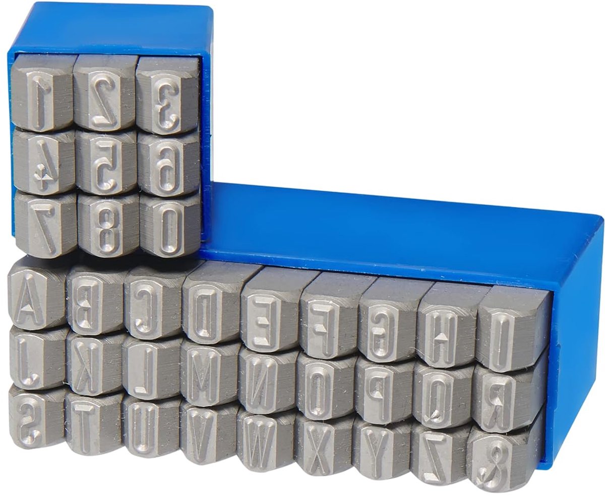 10704000 slagcijfers en letters 0-9 en A-Z,& (combinatie) in letterhoogte 4mm