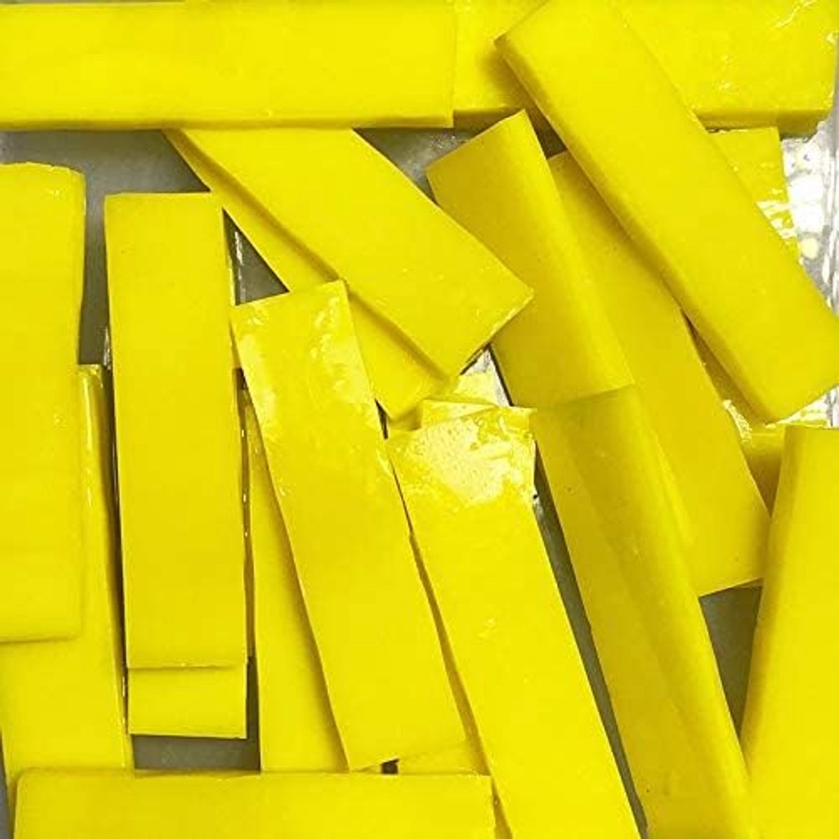 1 X 4 cm gekleurde glasstrip, DIY glasmozaïek voor hobby's, DIY knutselen, borden, fotolijsten, bloempotten, handgemaakte sieraden 200g (geel)