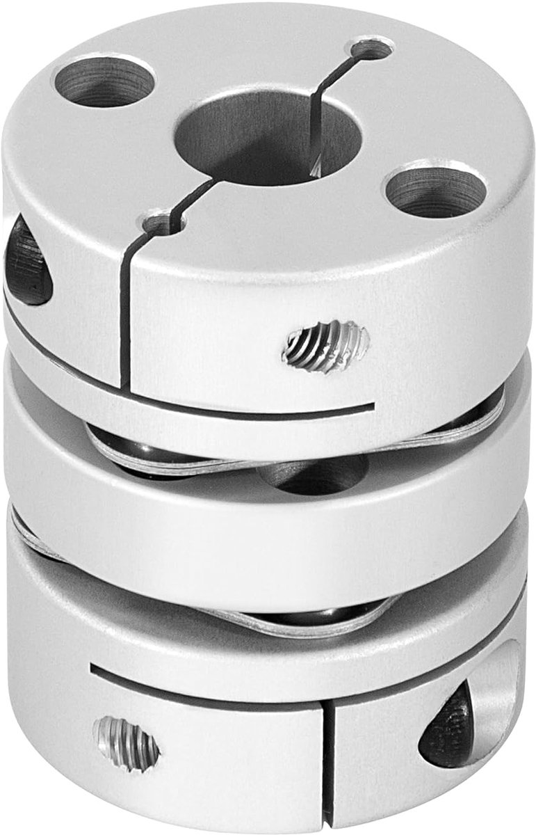 Motoraskoppeling, D20 L29 membraan flexibele koppeling, flexibele wielkoppeling, membraan voor 3D-printer, CNC-machine en servomotor (6 x 8 mm)