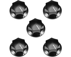 Sourcing map 5stk.6mm ingangen as 33x17 mm plastic potentiometer draaiknop potten zwart 5pcs-L