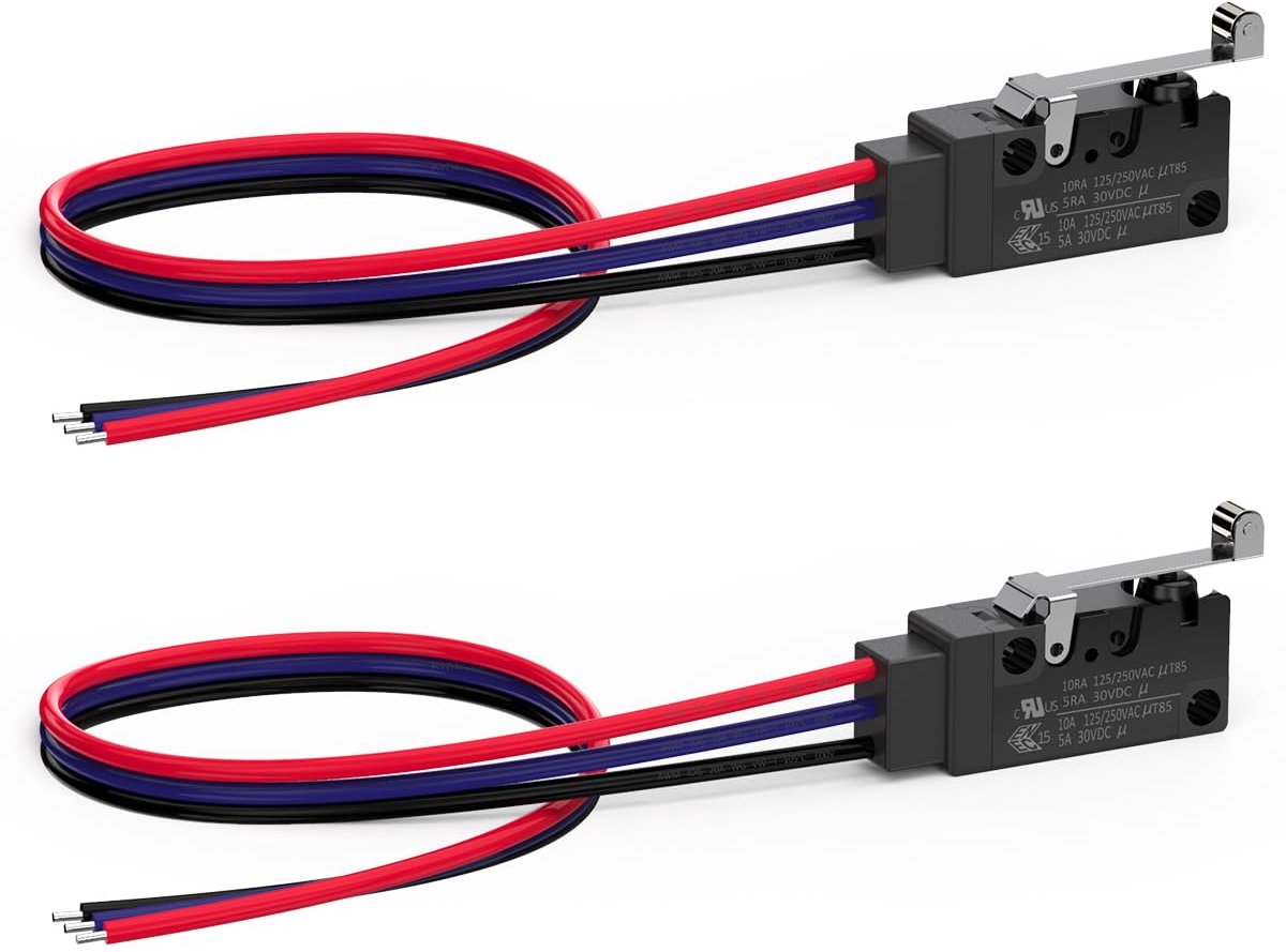 Momentane scharnier wielen hendel microschakelaar met lijn 10A 125 250V NC NO COM lijn lengte 30 cm