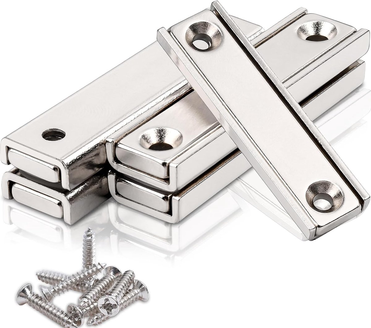 Magneten, sterk met gat, 5 stuks neodymium magneten, extra sterk met opening, sterke magneten voor schroeven, potmagneet, deurmagneet, keuken, badkamer, kantoor