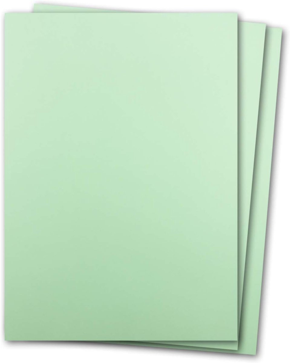 A4 vellen kleipapier - 240 g/m2 papieren vel briefblad knutselpapier 100 Bogen munt