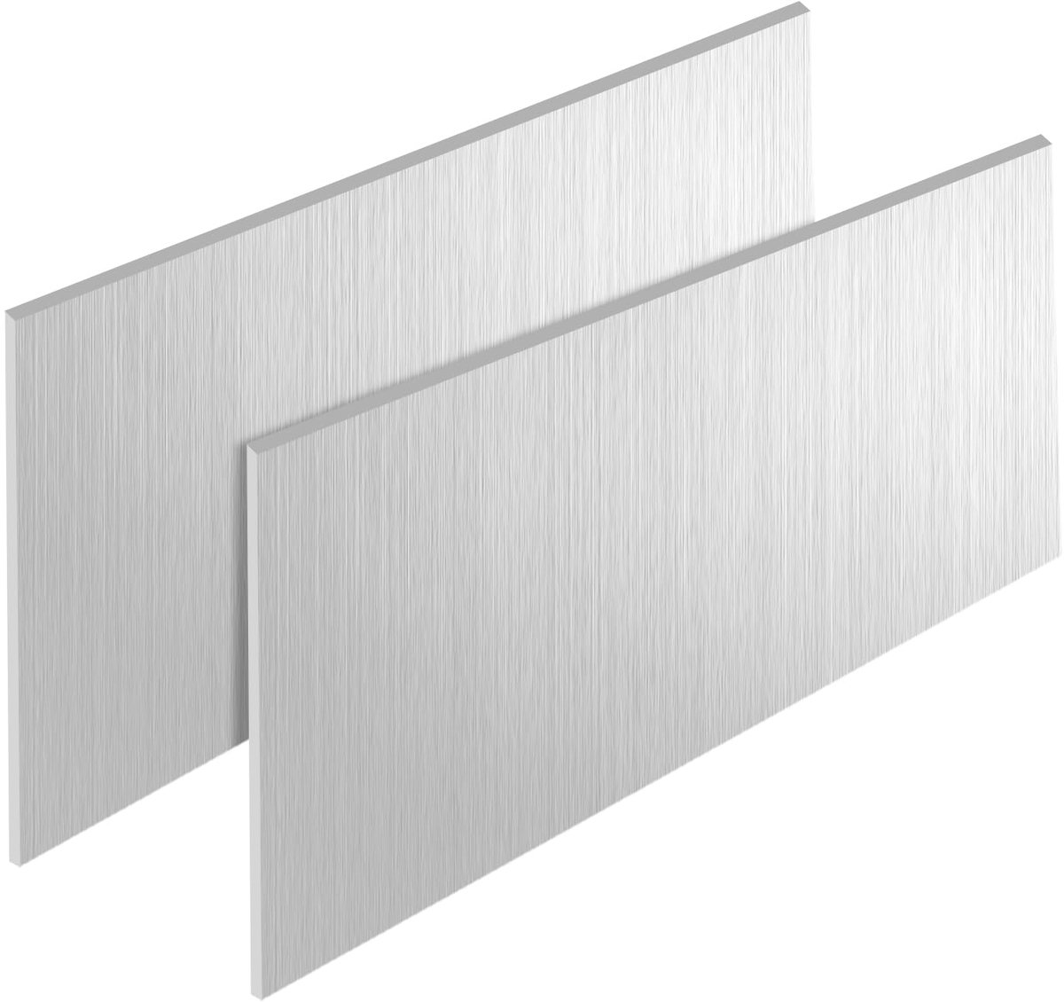 2 stuks 50 x 100 mm aluminium plaat, 1 mm dunne aluminium plaat, 6061 T651 aluminiumplaat, op maat gesneden met beschermfolie voor doe-het-zelf, modelbouw, handwerk en industrie