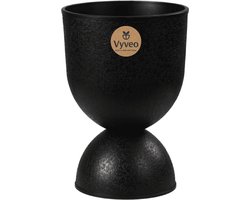 Vyveo - Bloempot Muse - 40x57 - Zwart - Bloempot voor binnen en buiten - Lichtgewicht - Breukbestendig - Vorstbestendig - UV-bestendig