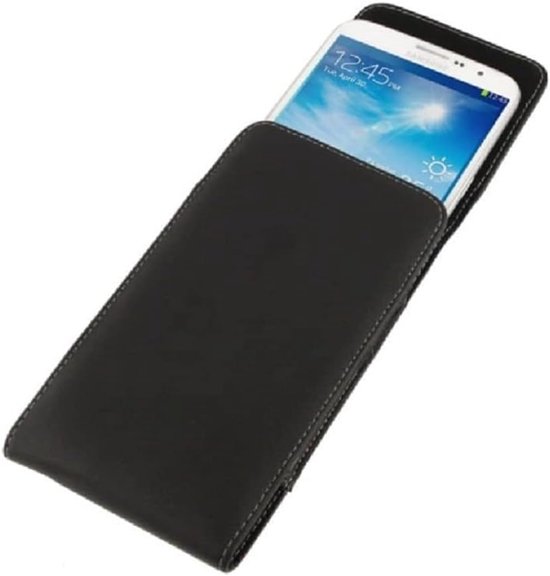 Riemclip Metaal Synthetisch Leer Verticaal voor Gionee M15 (2021) - Zwart — afbeelding 4