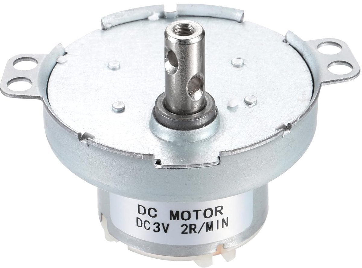 JS-50T langzame motor voor elektromotor, borstelmotor, 3V gelijkstroommotor, 2 rpm, CW/CCW, D-golf, DC-motor, groot koppel voor 3D-printerfilament, displaystandaard