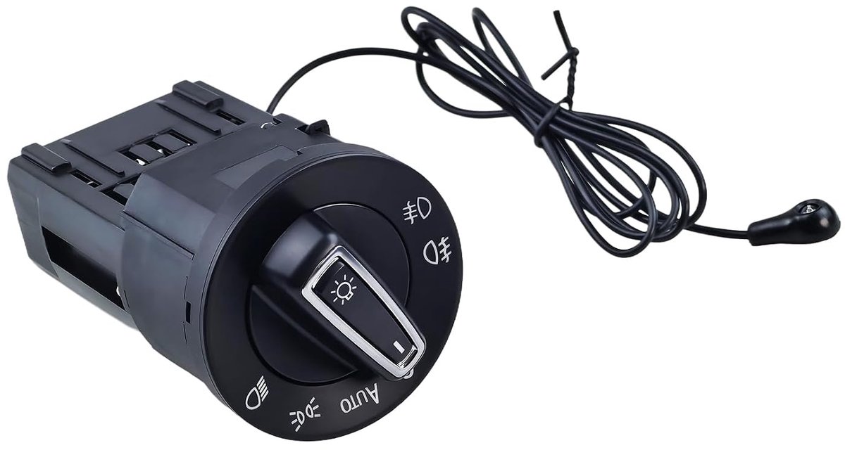 Koplampschakelaar, lichtsensormodule koplamp knopmodule met automatische aan/uit lichtsensor, auto lampen stuurschakelaar 1C0941531 3BD941531 3BD941531 3BD941531A geschikt voor Golf MK4