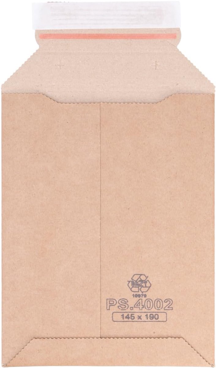 Verpacking golfkarton verzendenveloppen 145 x 190 mm - A6 bruin [maat en aantal naar keuze] verzendenvelop karton zelfklevend 50 stuks