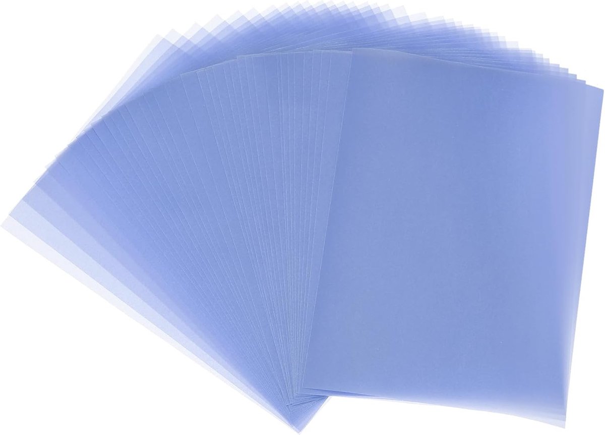 60 Vellen Vellum Papier 4x6, 100GSM Doorschijnend Afdrukbaar voor Uitnodigingen, Marineblauw