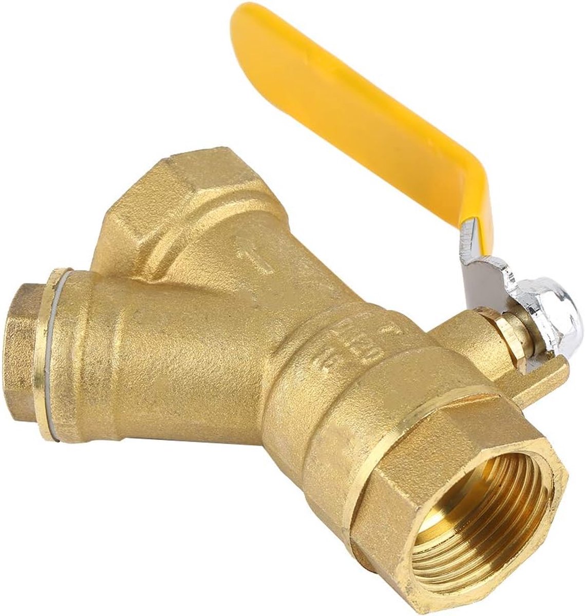 Drieweg kogelkraan Y Type messing zeef filter 3/4 inch BSPP binnendraad met hendel voor water aardgas