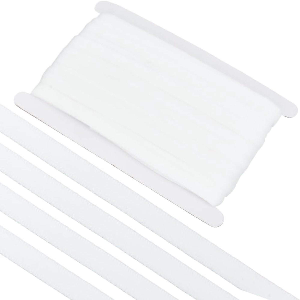25M 10MM Wit Korset Lint Polyester Beklede Baleinen Plastic Baleinen BH Baleinen Channeling Tape Naai Kleding Accessoires Linten voor Naaien Maken Bruidsjurken Caps DIY Craft Supply