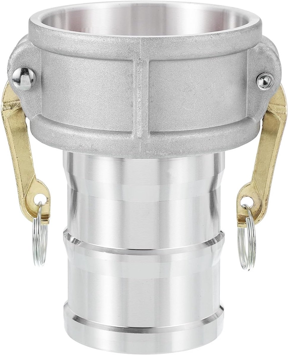 1 pak 3 inch aluminium nokvergrendelingsfittingen - mannelijke adapter x vrouwelijke NPT-draad, snelkoppelingskoppeling nokvergrendeling slangmontage, corrosiebestendig (deel C nokgroeftype)