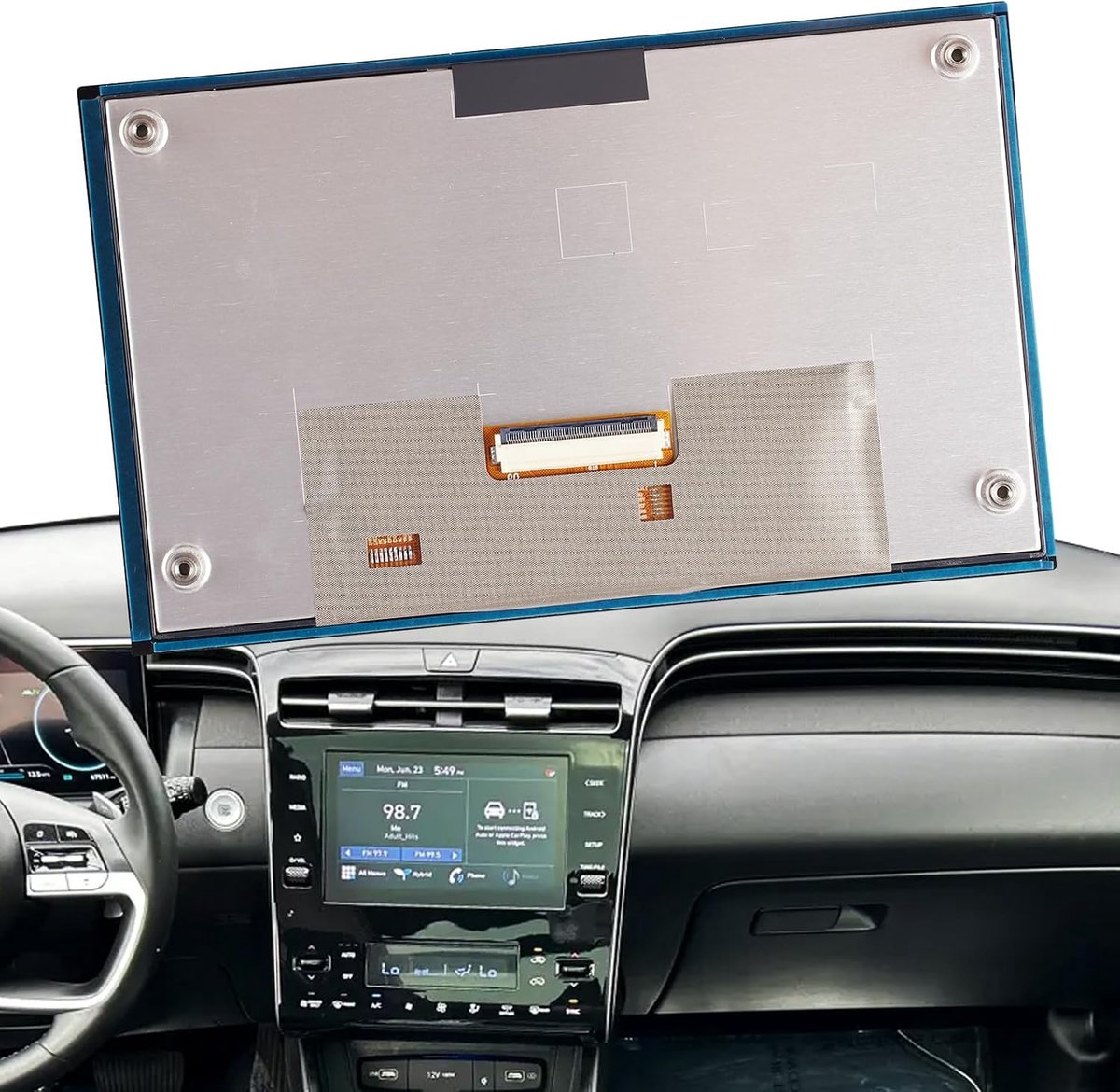 8 "LCD Touchscreen Digitizer Vervanging voor Hyundai Tucson Santa Verna Solaris 2021-2023, Touchscreen Compatibel met KIA Sorento Rio Seltos Radio Screen OEM Navigatie Systeem TDO-0797F00136