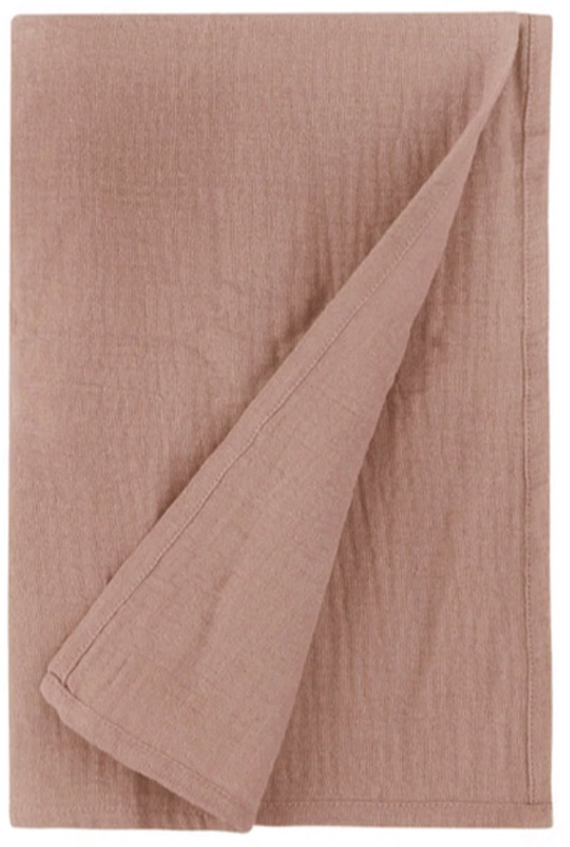 Babywikkeldeken, groot formaat 120*120 cm, ultrazacht en absorberend dubbellaags puur katoen, geschikt voor zowel jongens als meisjes, dunne deken/badhanddoek/wikkeldoek,Lichtbruin