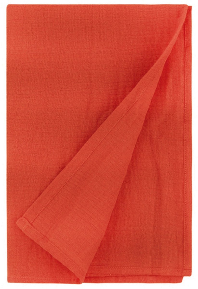 Babywikkeldeken, groot formaat 120*120 cm, ultrazacht en absorberend dubbellaags puur katoen, geschikt voor zowel jongens als meisjes, dunne deken/badhanddoek/wikkeldoek,Donkeroranje