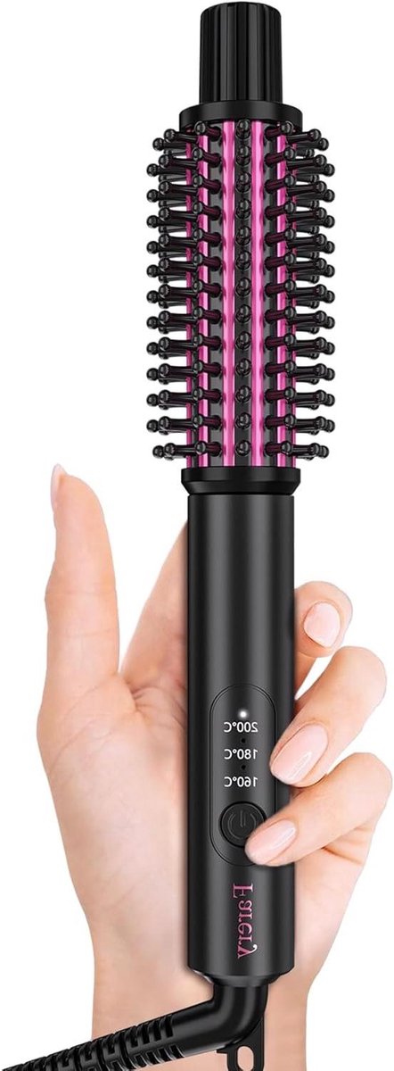Mini Krulborstel - Reis Styler Warme Borstel - Haar Stylen - 3 Temperatuurstanden - 2.5 cm - Zwart