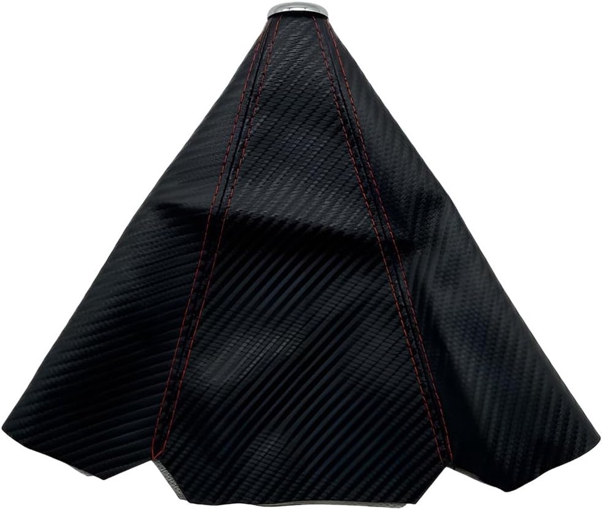 Beschermhoes voor handmatige schakelhendel, leer, duurzaam, voor Gear Shift Boot Lever Knop Cover, Auto Gear Shift Boot Dust Cover Gear Shifter Knop Gaiter Vervanging (rode lijn)