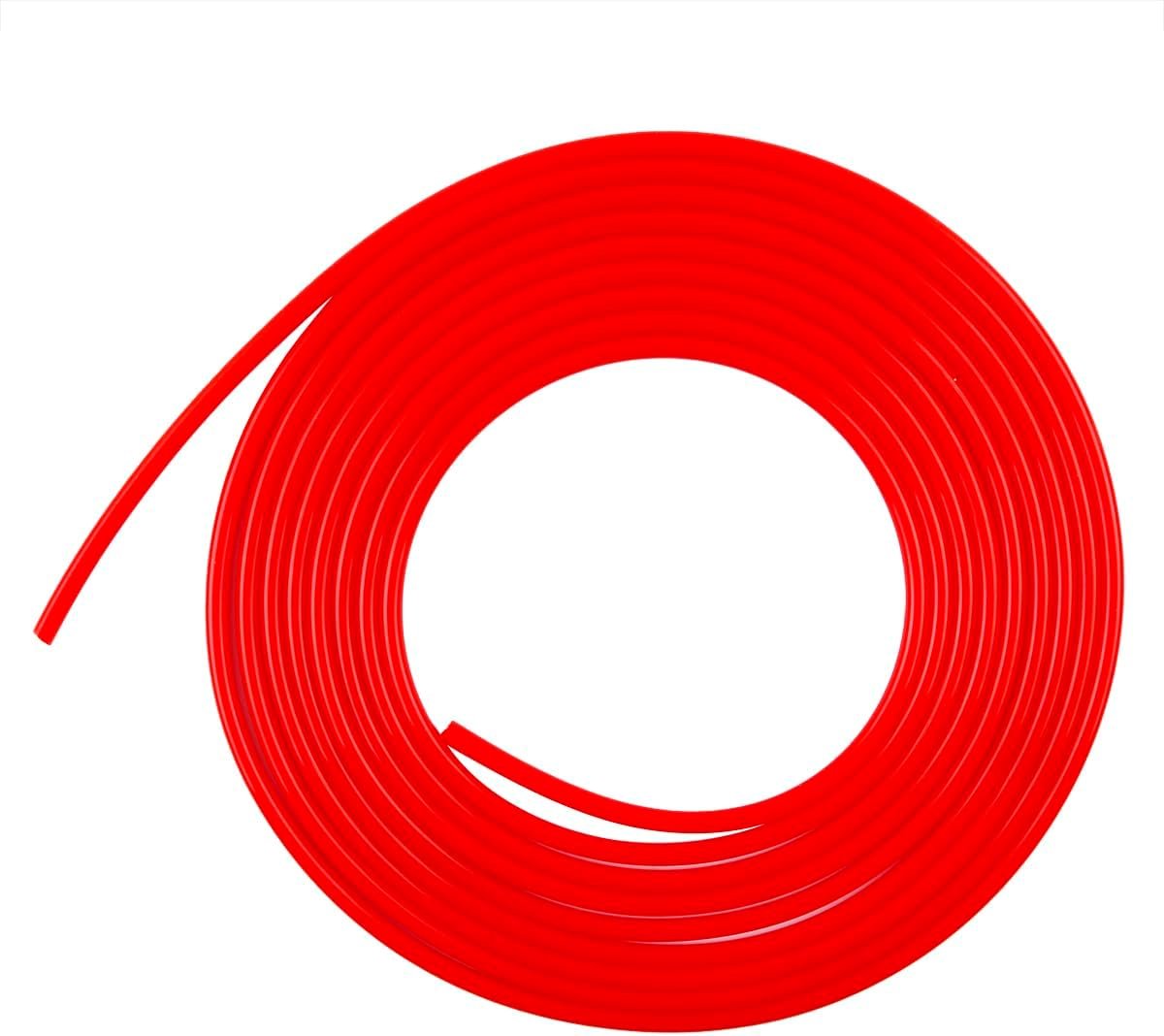 siliconen vacuümslang, ID = 0,16 inch (4 mm), OD = 0,31 "(8 mm) lengte = 10 voet (3 meter), siliconen vacuümslang lijn buis buis universeel 4 mm x 8 mm rood