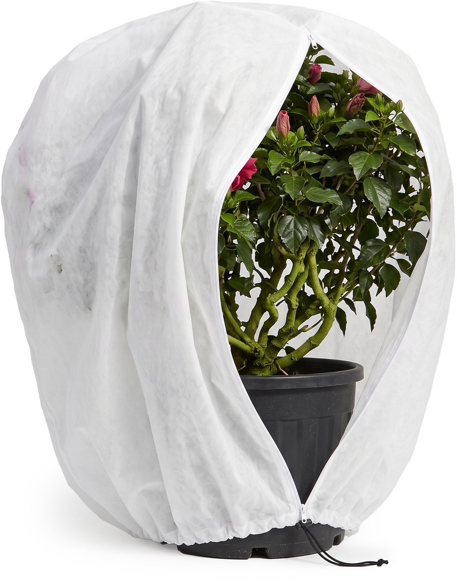 Garronda Winterbeschermhoes 60 g/m² 100 x 150 cm – PP-vlies beschermhoes voor planten, bomen en struiken tegen vorst, kou en lichte winterse weersomstandigheden – Wit – GD-0253