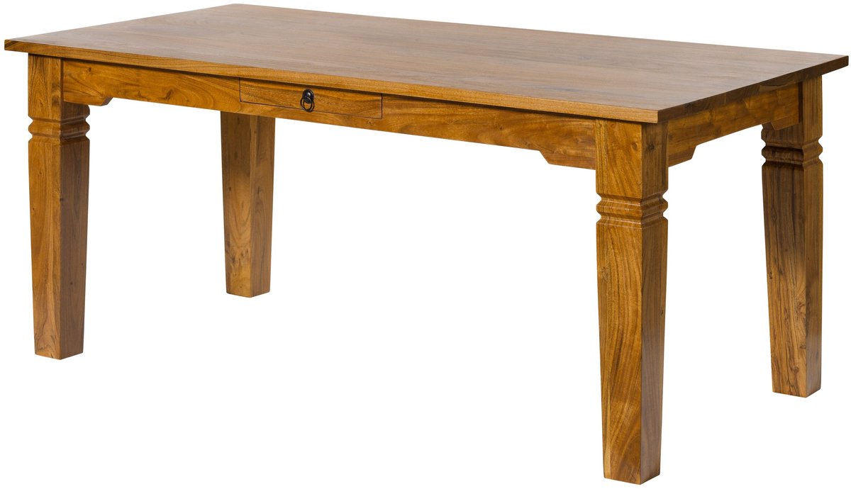 MASSIVMOEBEL24 .DE OXFORD #0602 eettafel lichtbruin gelakt acacia 140x90x76 cm (BxTxH)