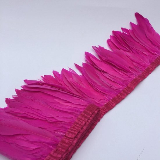 Eend Gans Veer Trim Fringe Naaien Craft 2 Yards (Fuchsia) van eend — afbeelding 3