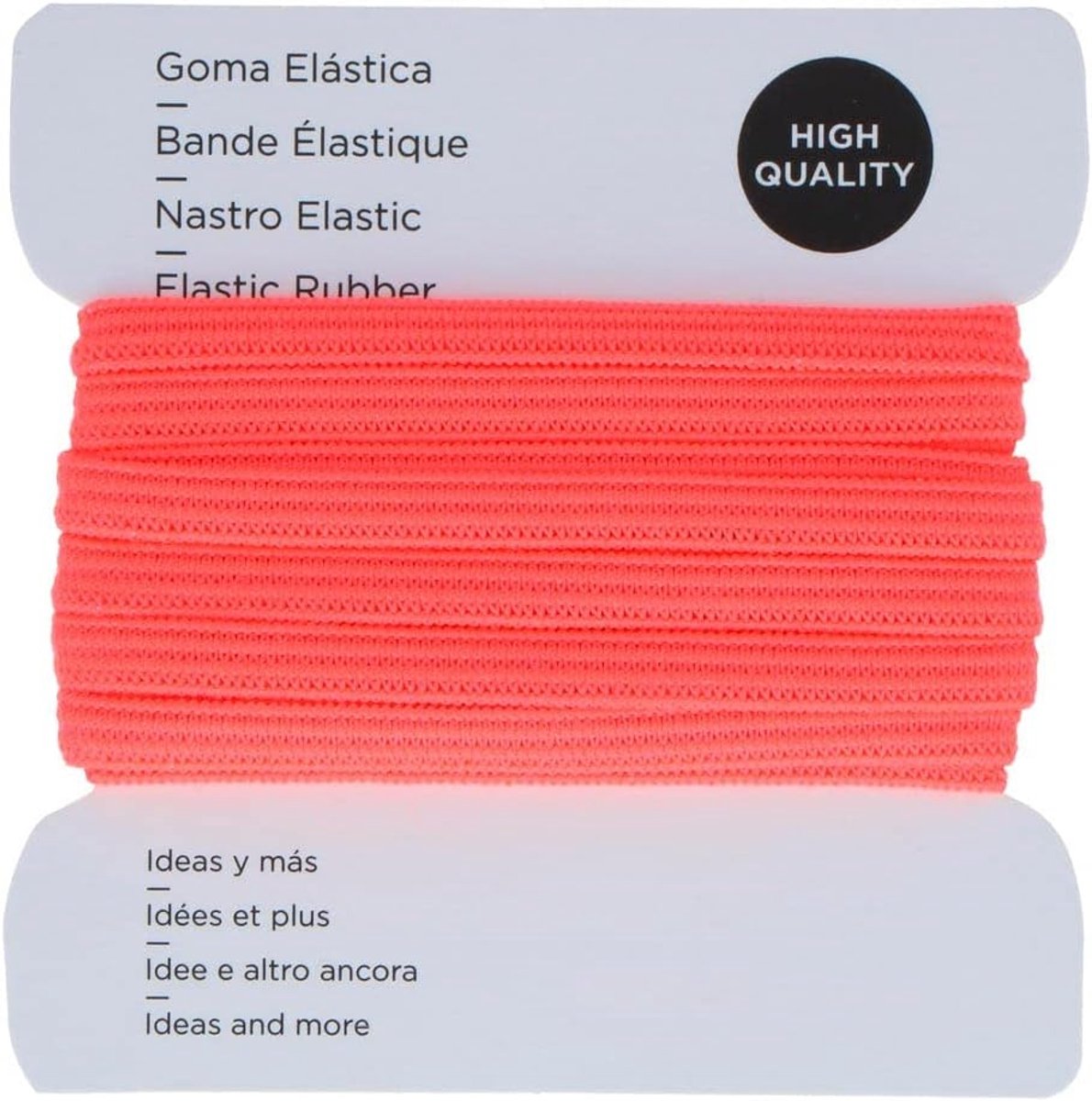 Elastisch rubber, fuchsia, fluor, 5,3 mm, 3 m, voor naaien en knutselen