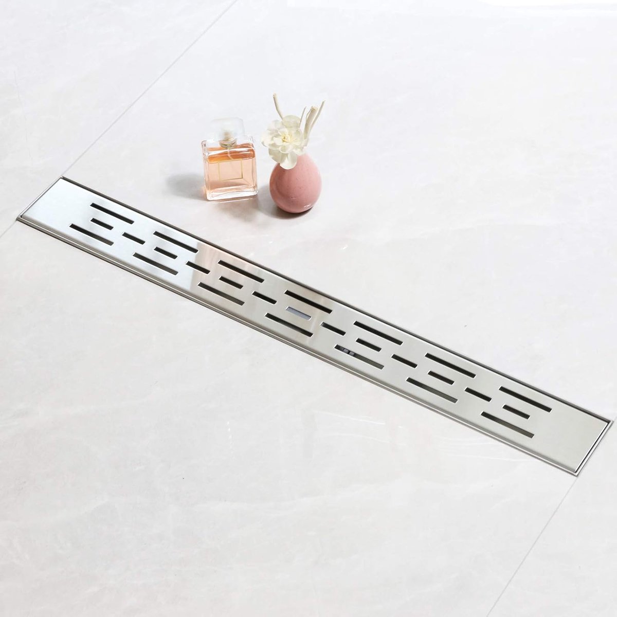 Doucheafvoer 100cm | Lineair Paneel, RVS, Douche-afvoer met Sifon en Filter