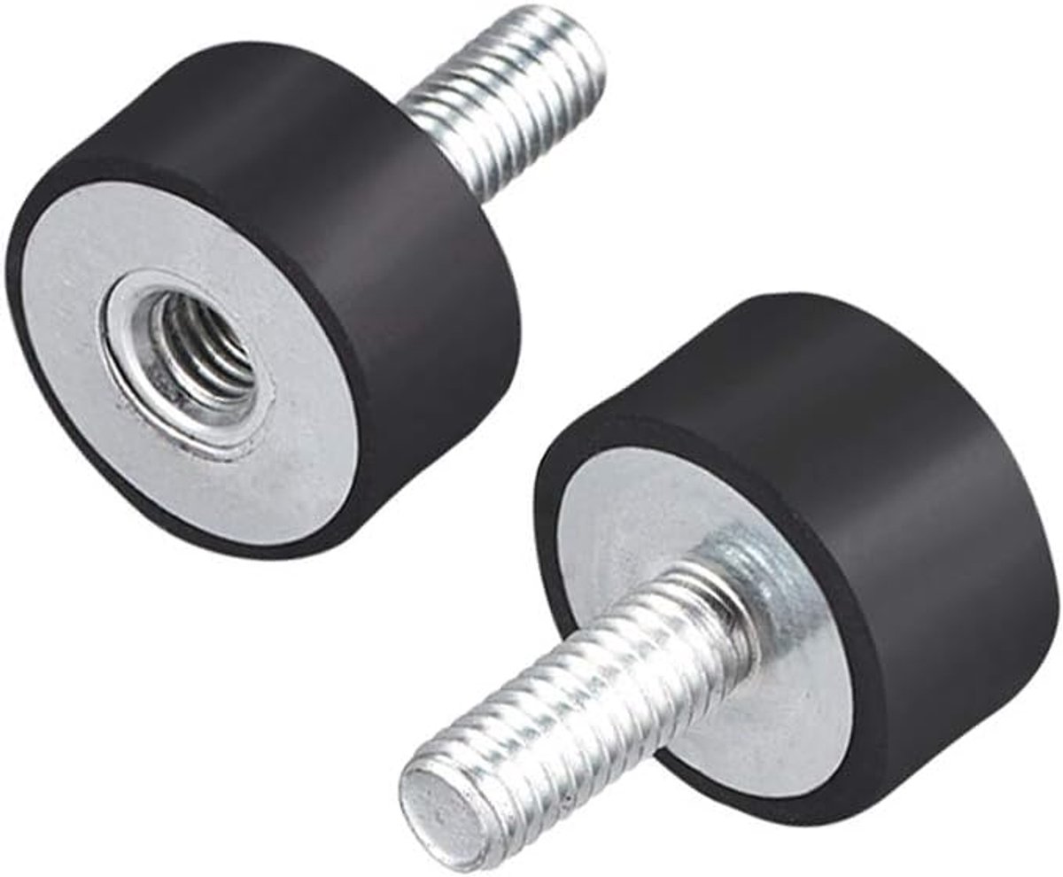 sourcing map 8 stuks M6 stekker bus rubberen houders trillingsisolatoren schokdemper 20 mm x 10 mm