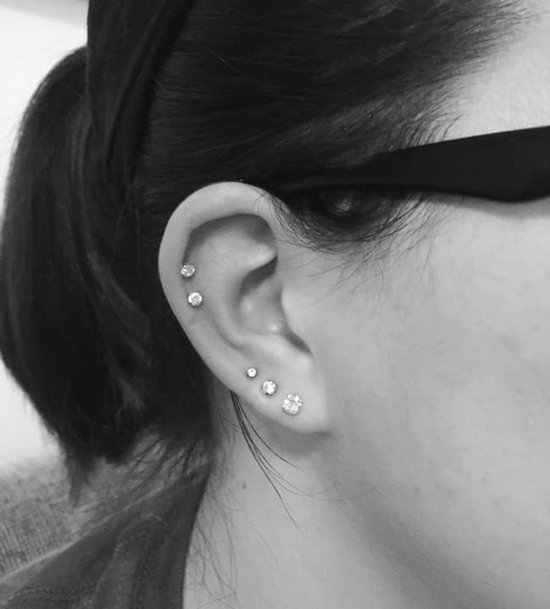 Piercingsieraden, 6 stuks, threadless, push-in, kraakbeen tragus, helix-piercingsieraden, platte achterkant, oorknopjes, roestvrij staal, 16G, 6 mm, 8 mm, 10 mm, lip, oor, medusa-piercing, 2 — afbeelding 4