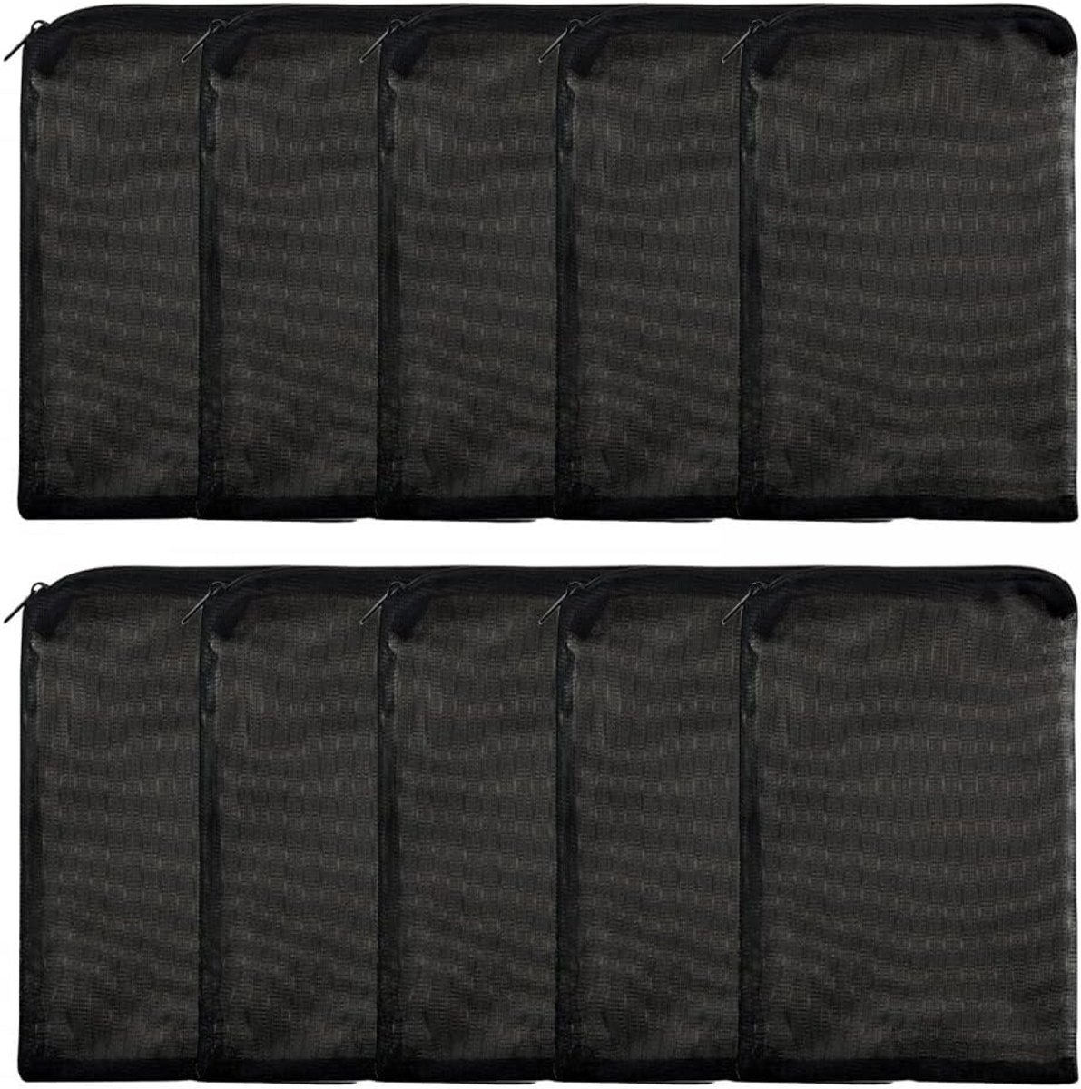 10 stuks Aquarium Media Mesh Filterzak Fish Tank Mesh Zakken met Ritssluiting Filter Media Zak voor Aquarium Zwembad Vijver (Grof/Fijnmazig)