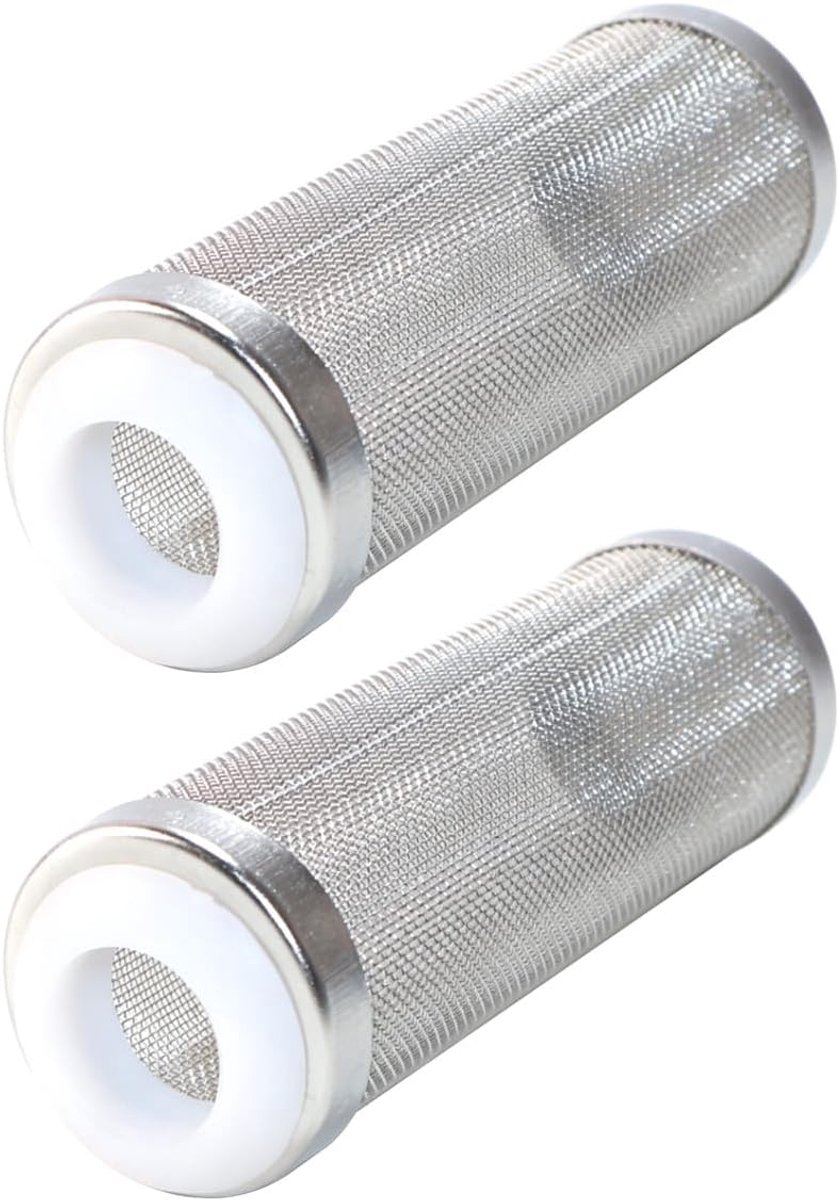 Pakket van 2 Aquarium Externe Filterbeschermers, 16mm Garnalenbescherming voor Filter, Roestvrij staal, Multifunctionele Aquarium Beschermende Dekking