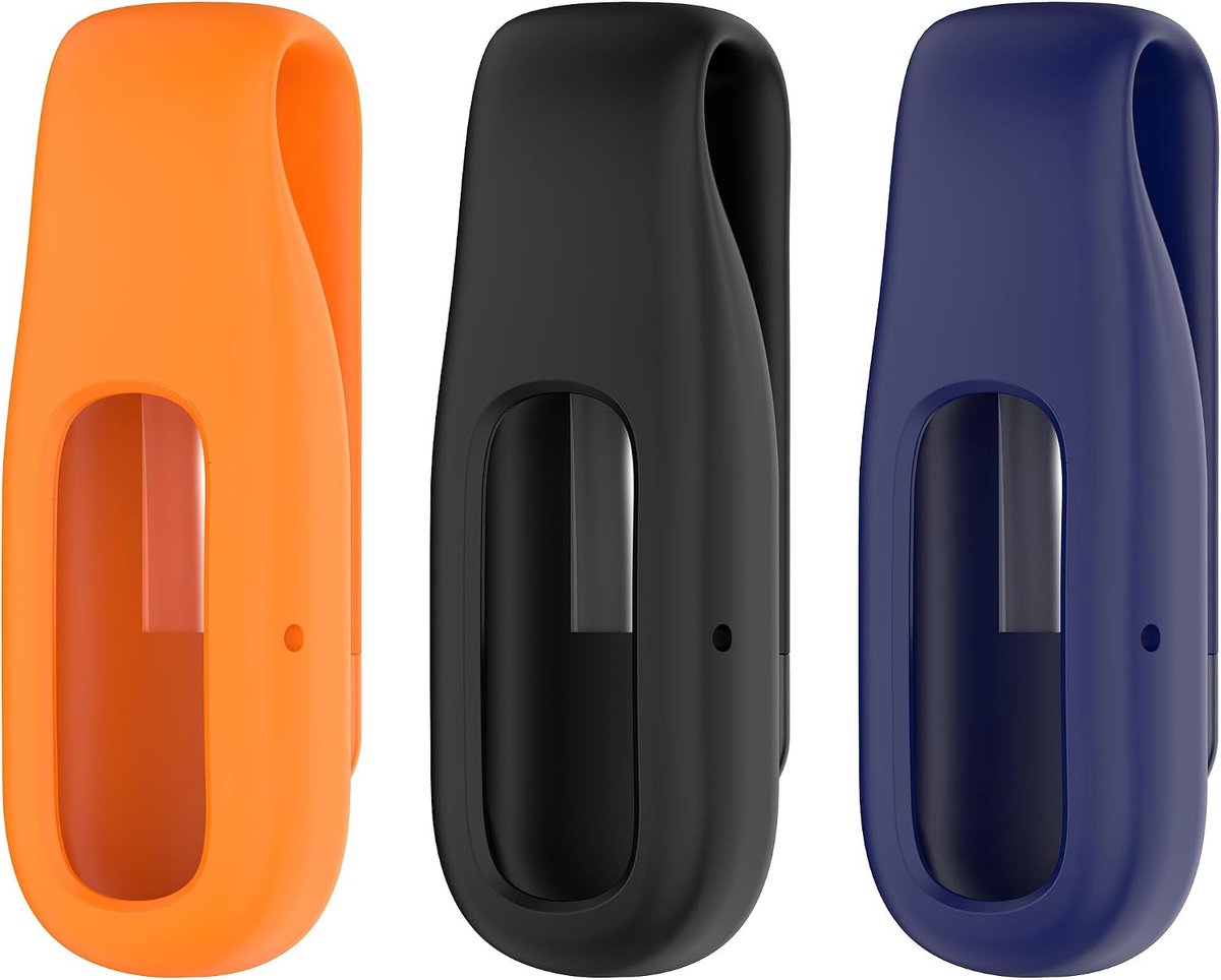 3 stuks clips, compatibel met Google Fitbit Air | Draagbare vervangende accessoires voor Google Fitbit Air - oranje/zwart/blauw