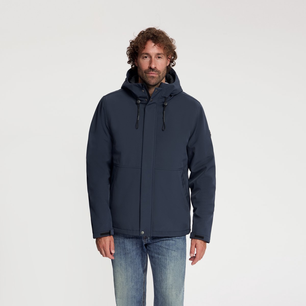 Travelin’ Nils Heren Softshell Jas Waterdicht Blauw