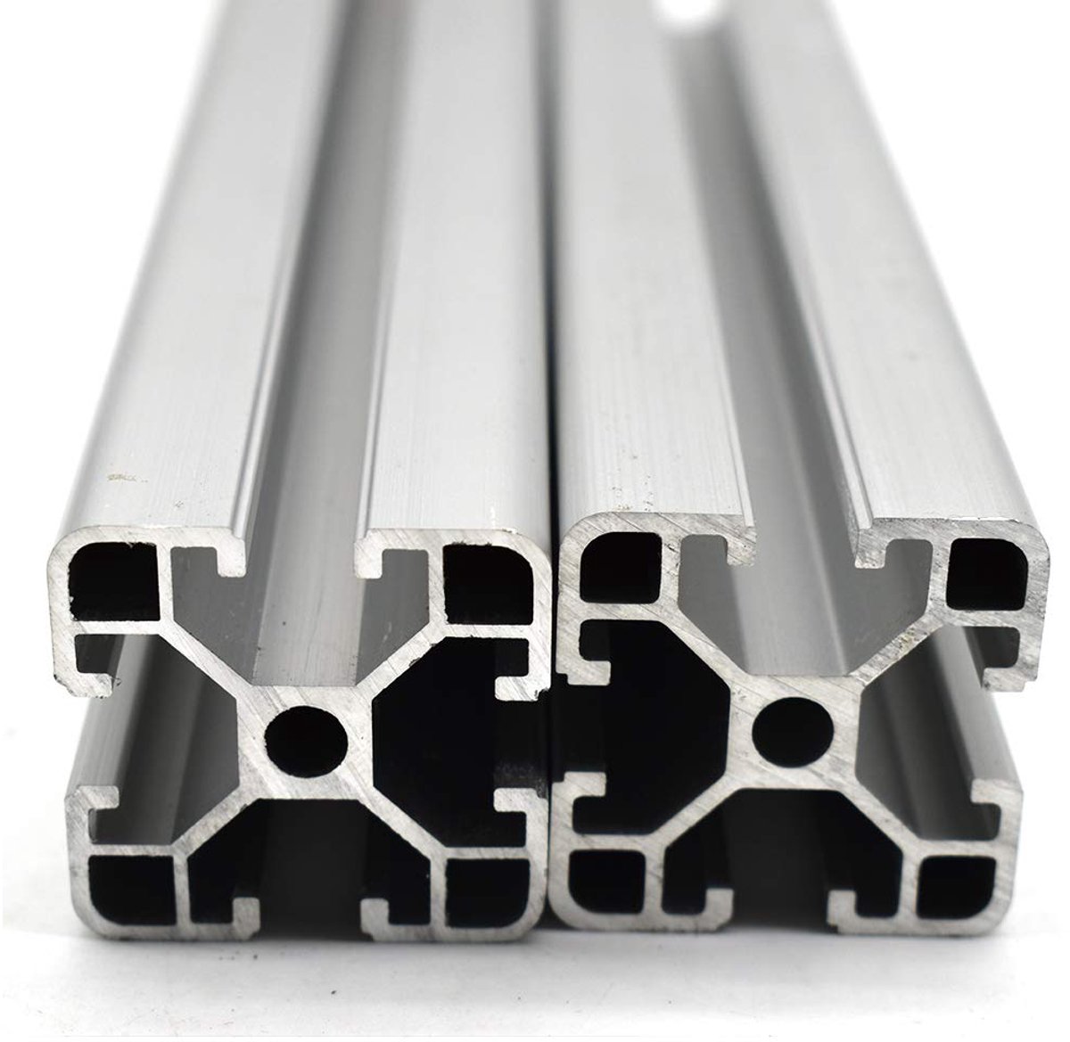 Aluminium bouwprofiel 40x40, 1 stuk, 500 mm, 8 mm groef, geanodiseerd