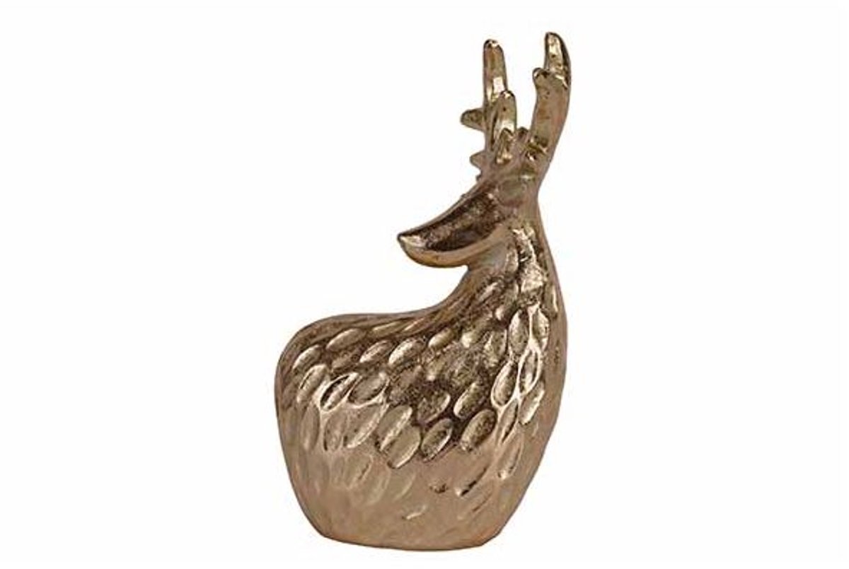 Hert Carved Goud 10x7xh17cm Andere Polyr Esin