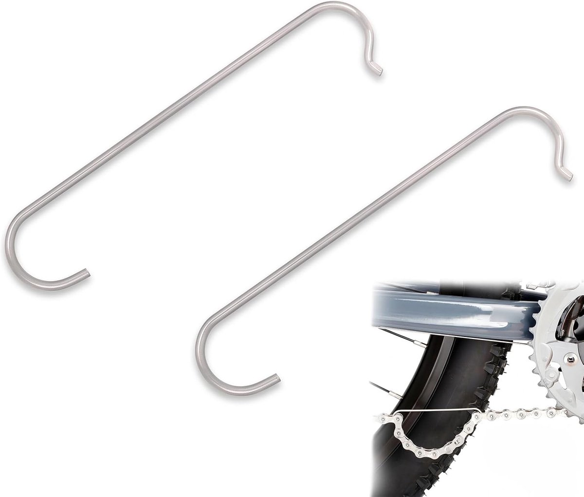 2 stuks fietskettinghaken van roestvrij staal, kettinghouder fiets met hoge sterkte, kettingklinknagels, fietsgereedschap voor mountainbike, racefiets, fietsketting, reparatie