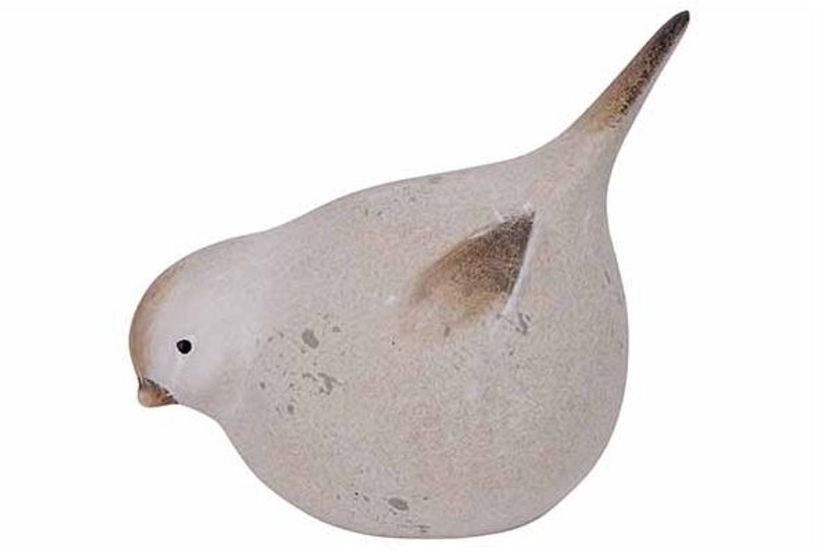 Vogel Grey Tail Wit 15,3x8,3xh12,3cm And Ere Dolomiet