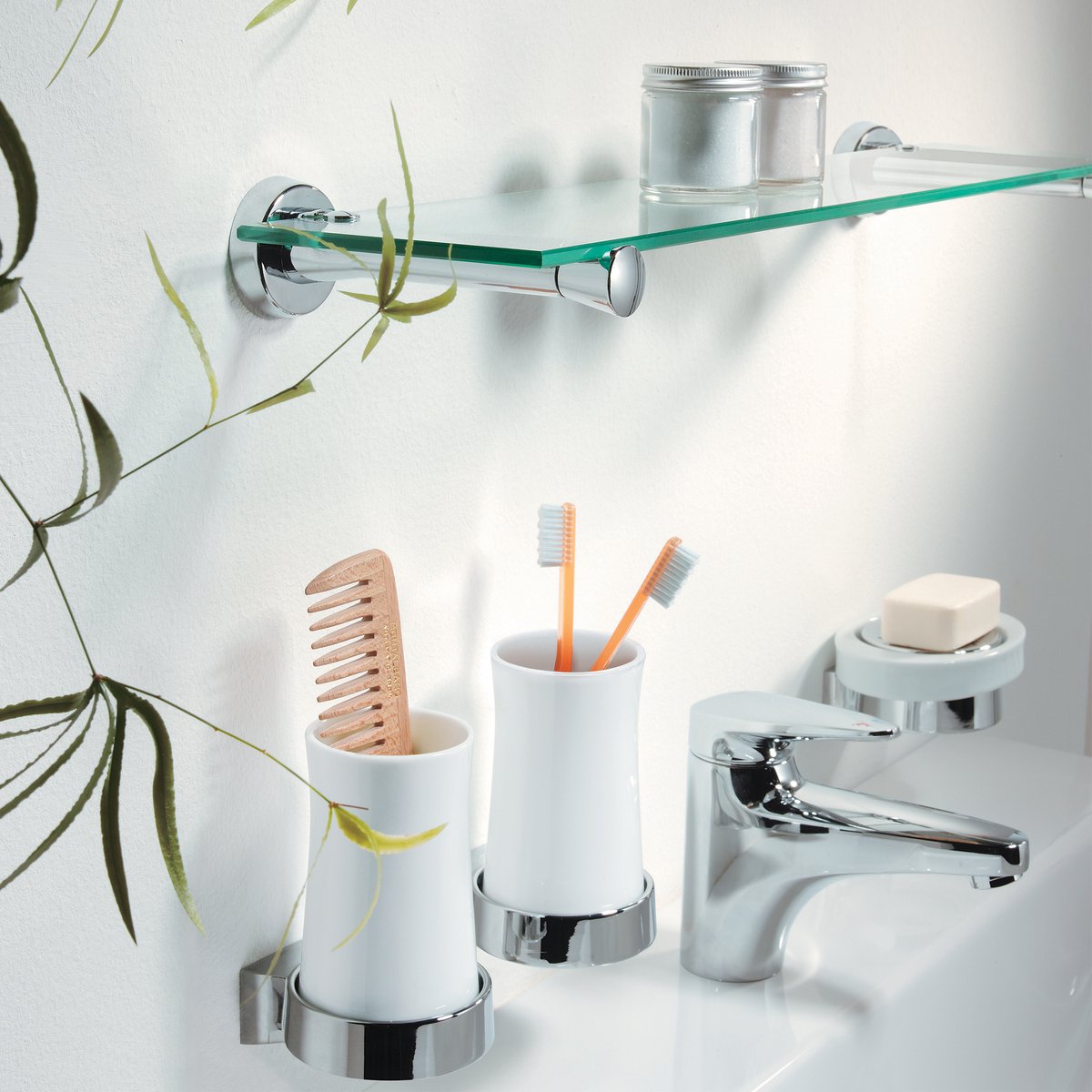 Spirella Sydney Badkamer Planchetsteun – Wandsteun voor Badkamer Wandplanchet – 60 cm Muurbevestiging