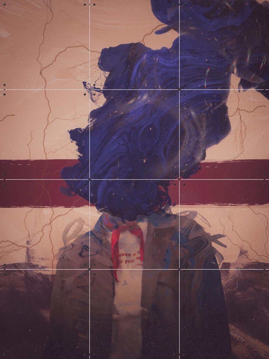 IXXI Painted Face, Vineet Suresh - 60 x 80 cm - Gratis ophangtool - Grote wanddecoratie en posters - Modern, Surrealisme, Abstract, Collage, Gemengde