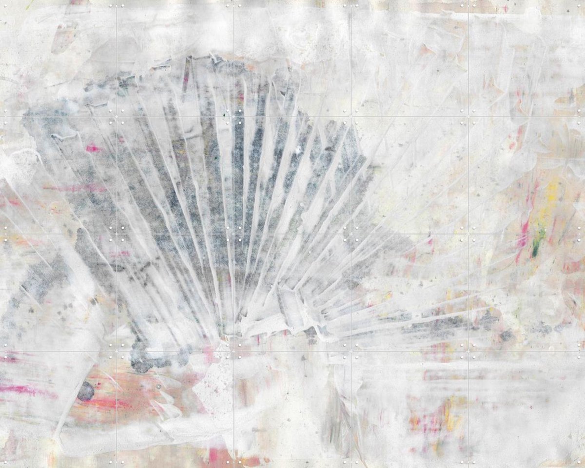 IXXI Abstract Shell Painting, Annick & Various - 100 x 80 cm - Gratis ophangtool - Grote wanddecoratie en posters - Speels, Abstract, Kwaststreken