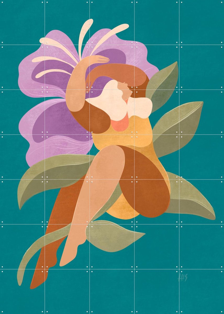 IXXI Season Of Rest, Maggie Stephenson - 100 x 140 cm - Gratis ophangtool - Grote wanddecoratie en posters - Geometrische Kunst, Speels, Illustraties