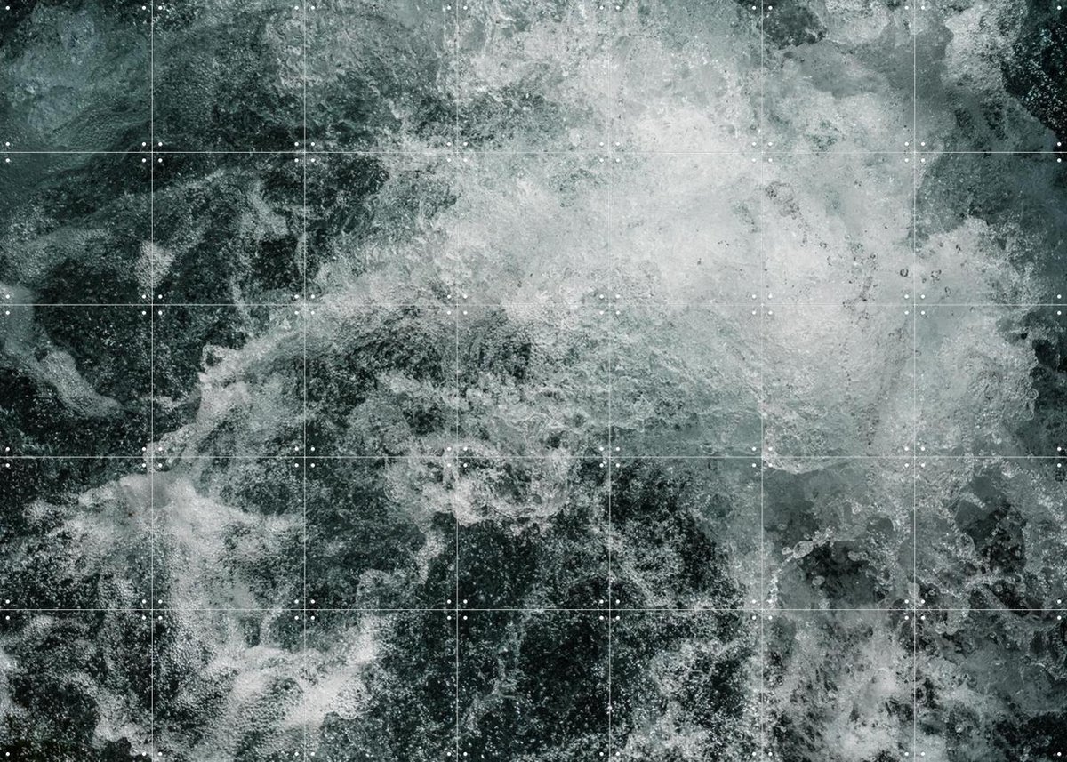 IXXI Aerial Water View, Photolovers - 140 x 100 cm - Gratis ophangtool - Grote wanddecoratie en posters - Geometrische Kunst, Fotografie, Realisme
