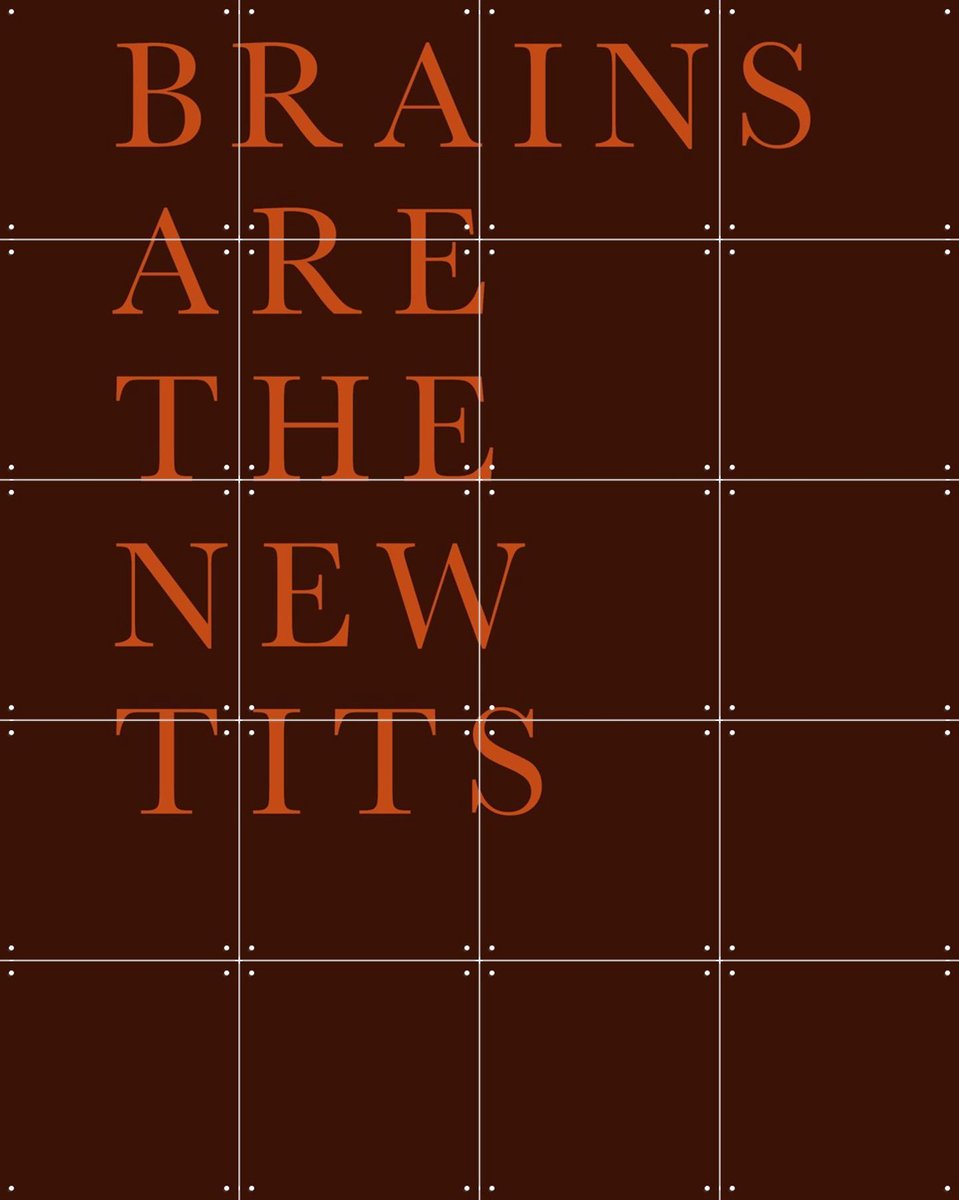 IXXI Brains Are The New Tits, Kubistika - 80 x 100 cm - Gratis ophangtool - Grote wanddecoratie en posters - Abstract, Modern, Digitale Kunst