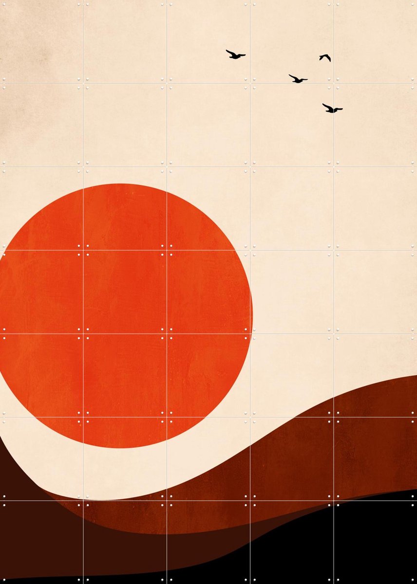 IXXI Seaside Memories, Kubistika - 100 x 140 cm - Gratis ophangtool - Grote wanddecoratie en posters - Geometrische Kunst, Minimalisme, Abstract